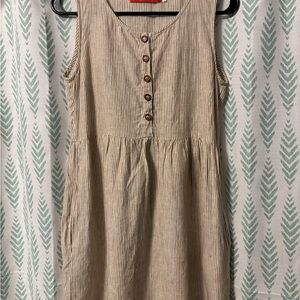 Pyne & Smith No. 10 Mushroom Stripe dress